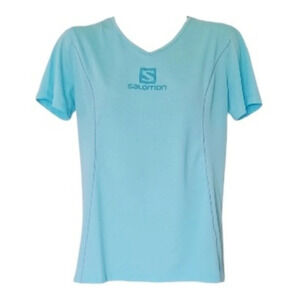 Salomon ActiLite Logo Workout Tee Activewear Athleasure Gorpcore Granola Girl L